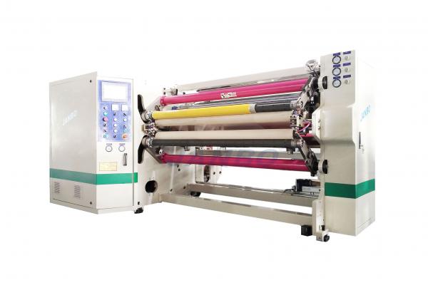 Two-axis slitting and laminating machine